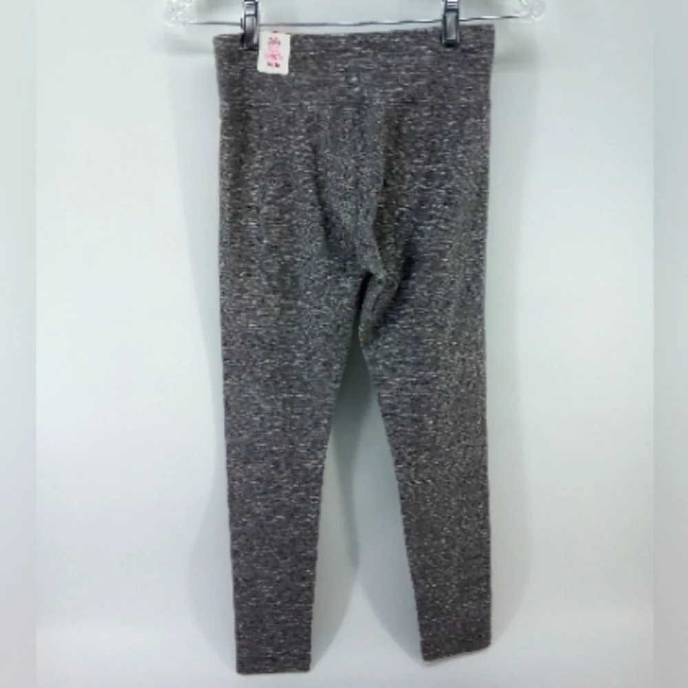 NWT Justice Full Length Gray Marled Leggings 14 16 Casual Athleasure